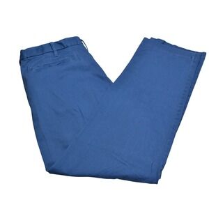 Lands' End Chino Pants Mens 38 Blue Traditional Fit Cotton Stretch Casual